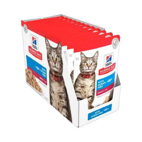 Hills Adult Cat Ocean Fish Pouches 85g
