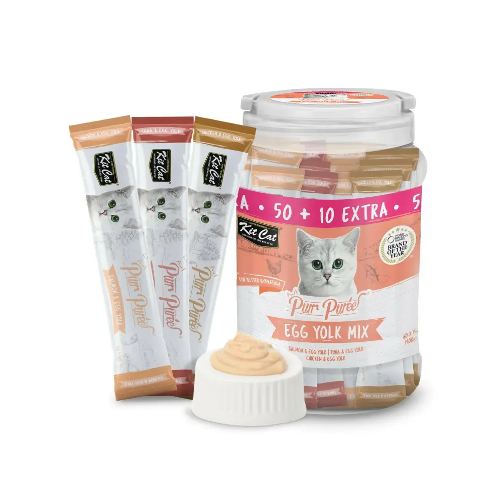 Kit Cat Purr Puree Egg Yolk Mix 900g 60*15g