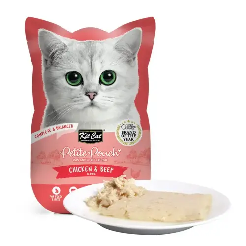 Kit Cat Petite Pouch 70g Chicken & Beef