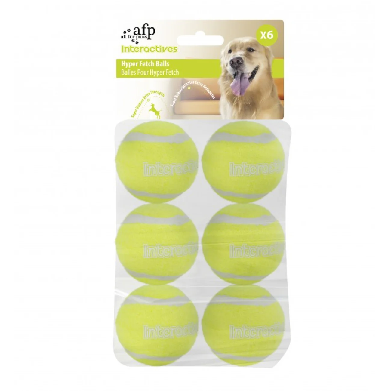 AFP Interactive Hyper Fetch Tennis Balls 6/pk
