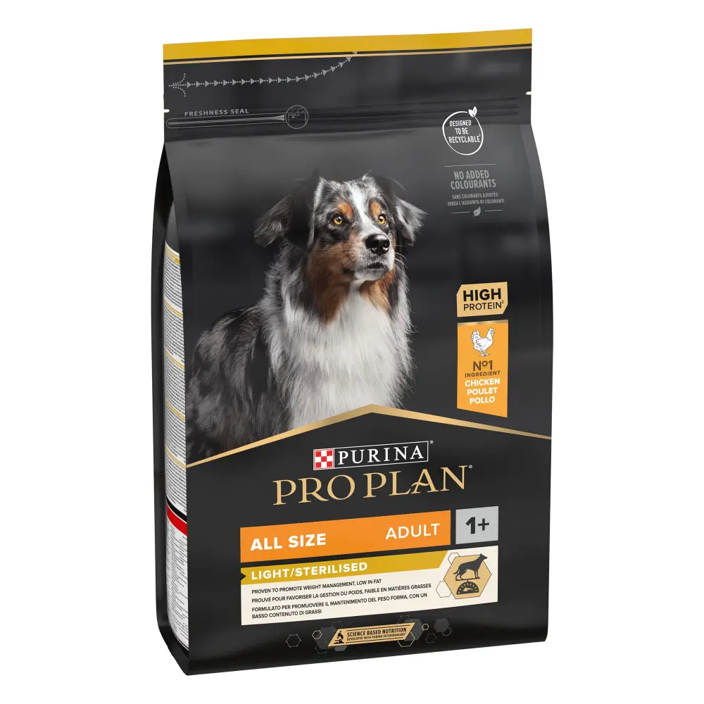 Purina Pro Plan Light Sterilised All Sizes Adult Dog Food with Chicken 14Kg