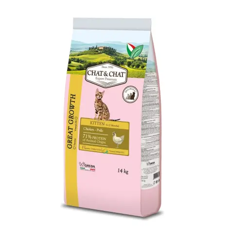 Chat & Chat Kitten Chicken Pollo Dry Cat Food 14Kg